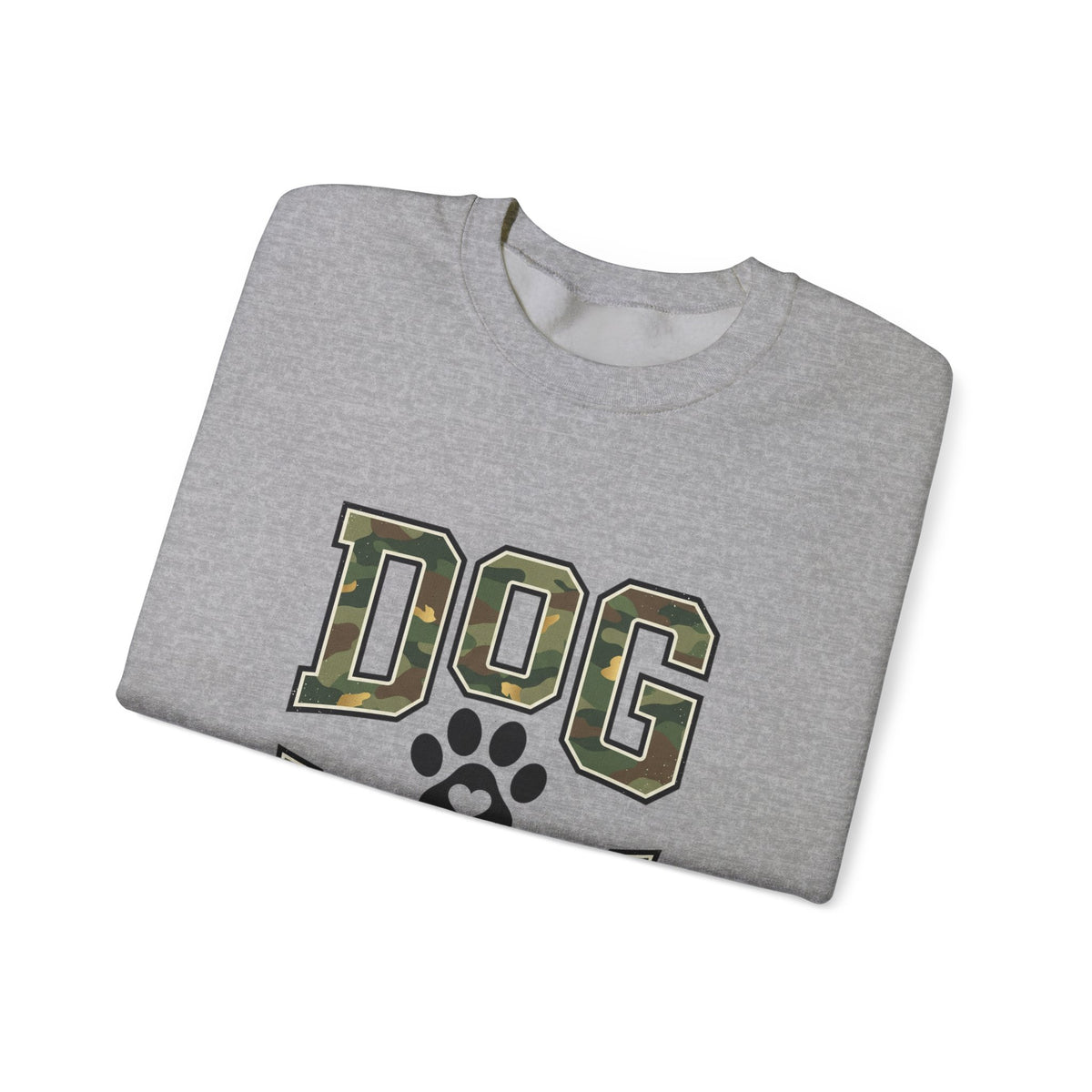 Dog Mom Camo Lettering Sweatshirt | Paw Print