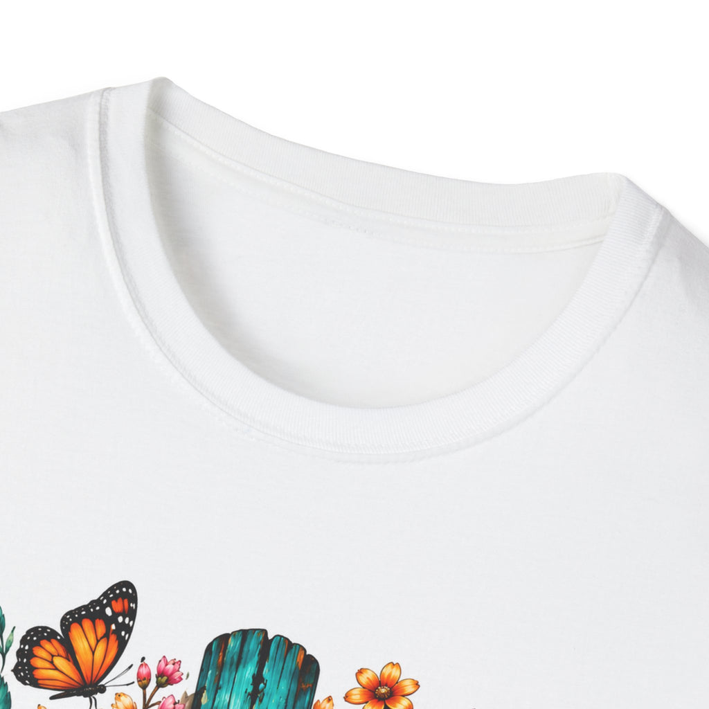 Faith Floral Cross T-Shirt – Colorful Christian Wildflower Design