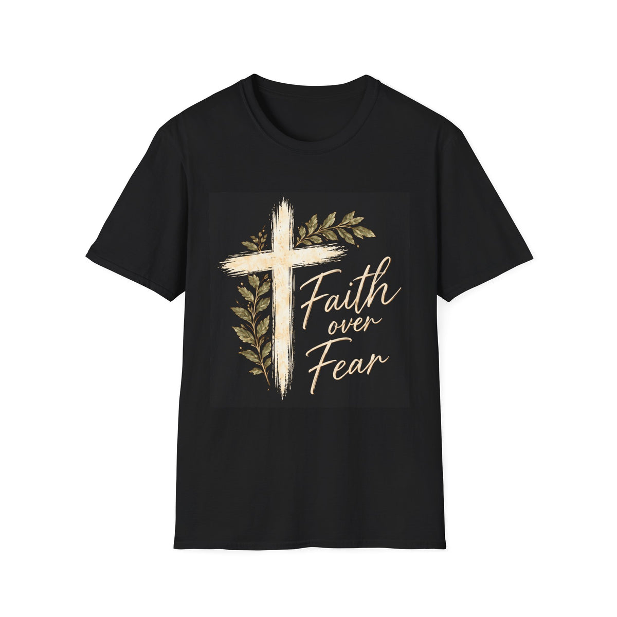 Faith Over Fear Christian Cross T-Shirt