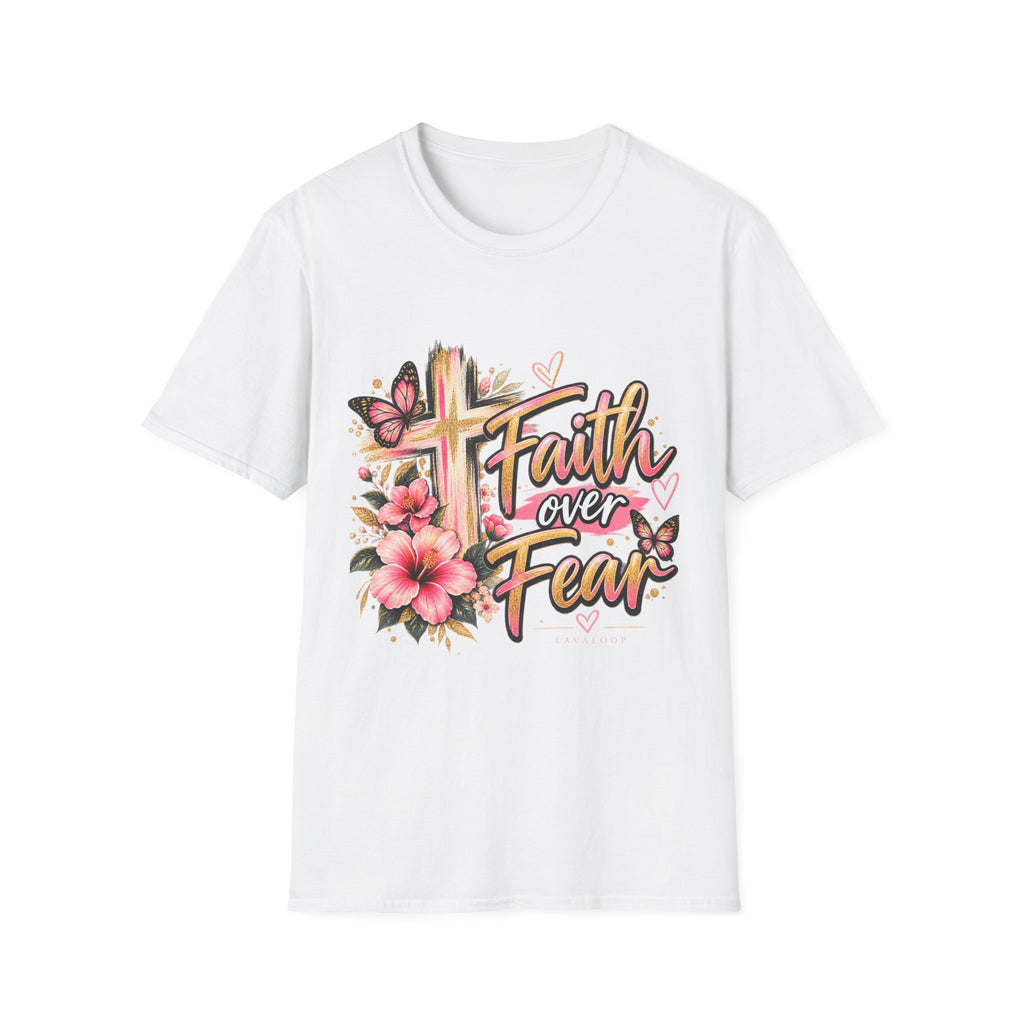 Faith Over Fear Floral Cross T-Shirt