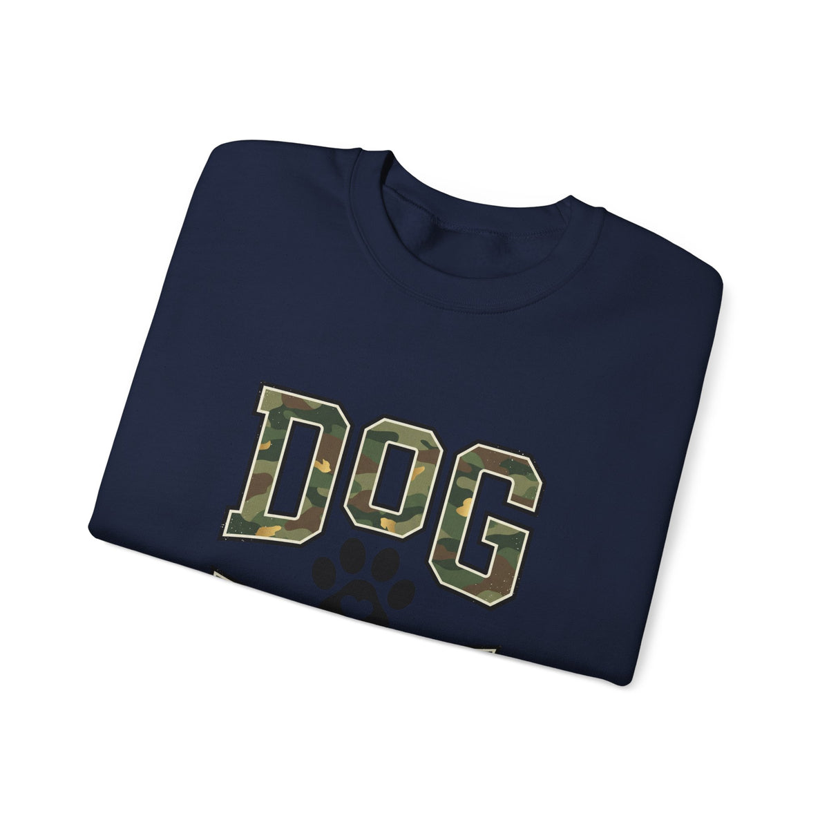Dog Mom Camo Lettering Sweatshirt | Paw Print