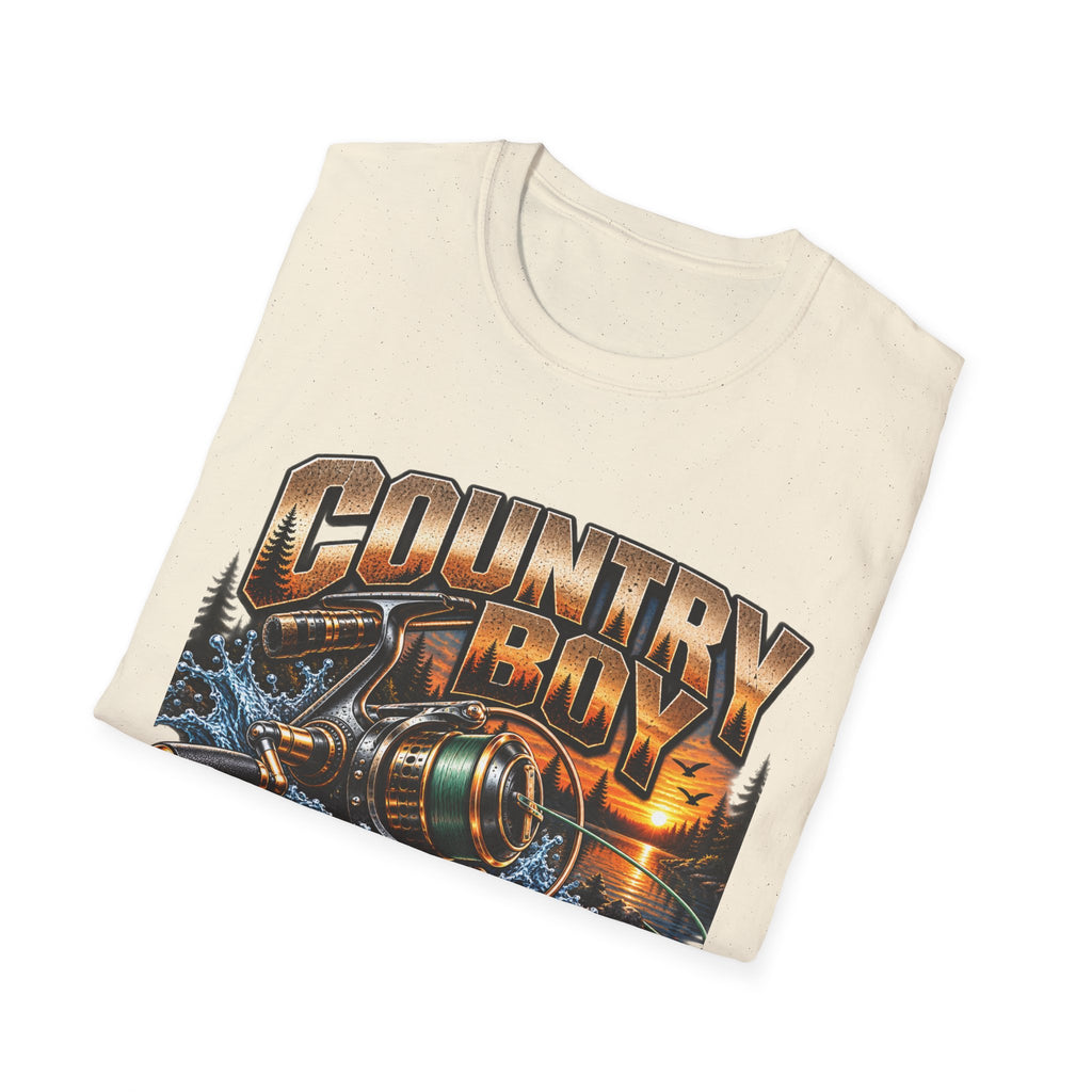 Country Boy Real Recognize Reel Fishing T-Shirt