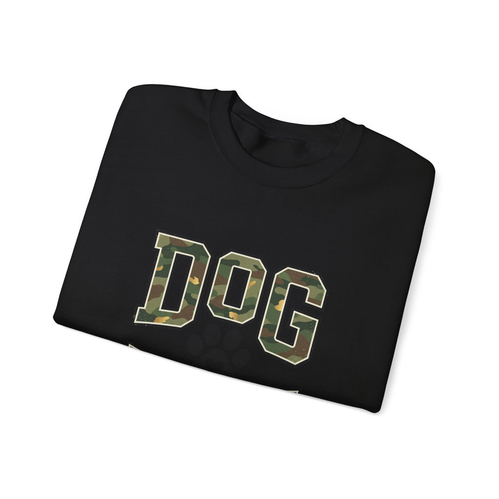 Dog Mom Camo Lettering Sweatshirt | Paw Print