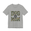 Dog Mom Camo Lettering T-Shirt | Paw Print Tee