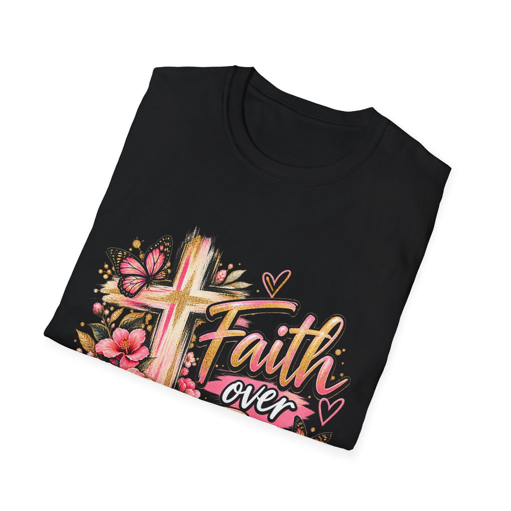 Faith Over Fear Floral Cross T-Shirt