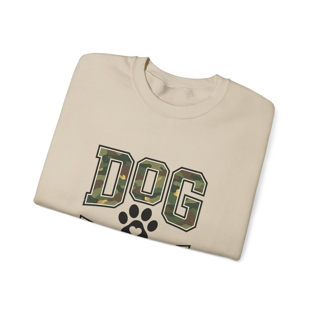 Dog Mom Camo Lettering Sweatshirt | Paw Print