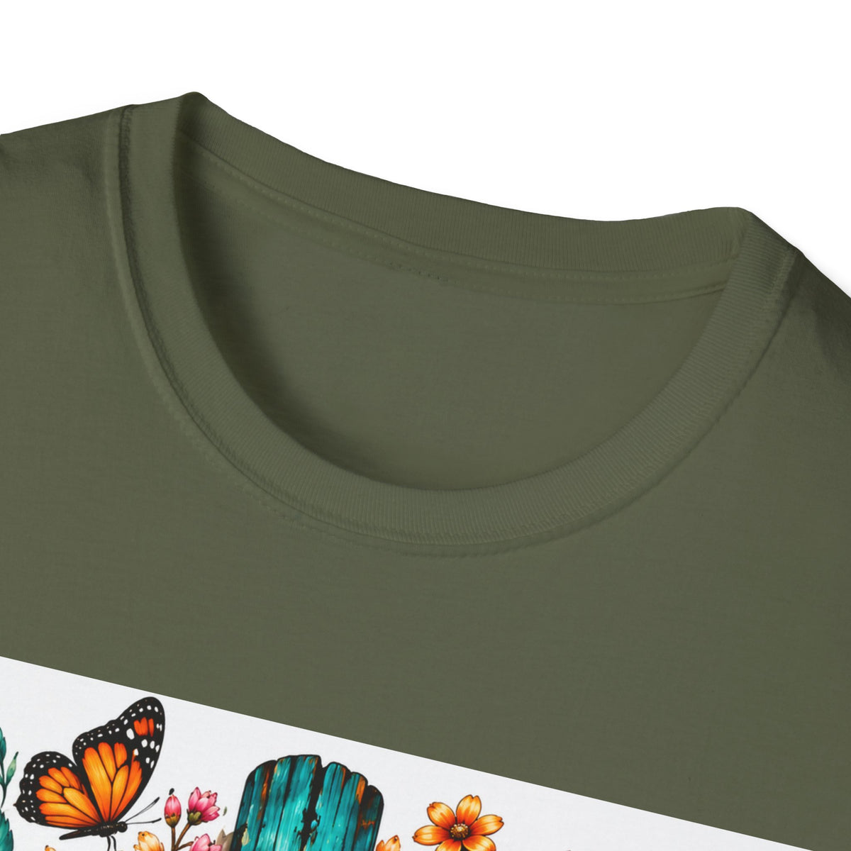 Faith Floral Cross T-Shirt – Colorful Christian Wildflower Design