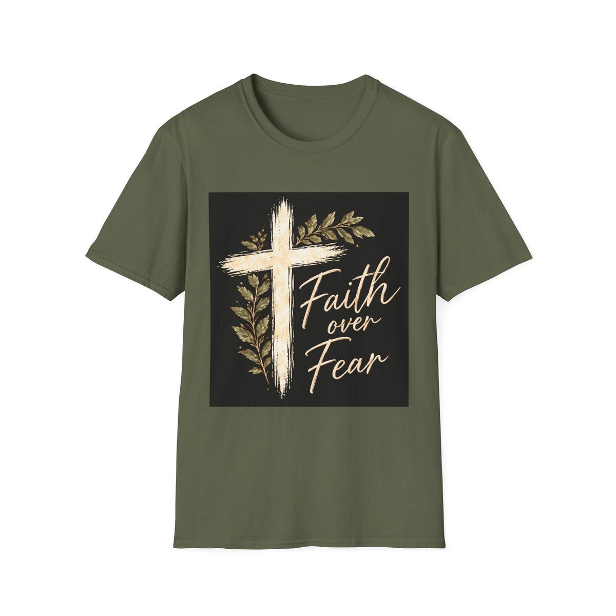 Faith Over Fear Christian Cross T-Shirt