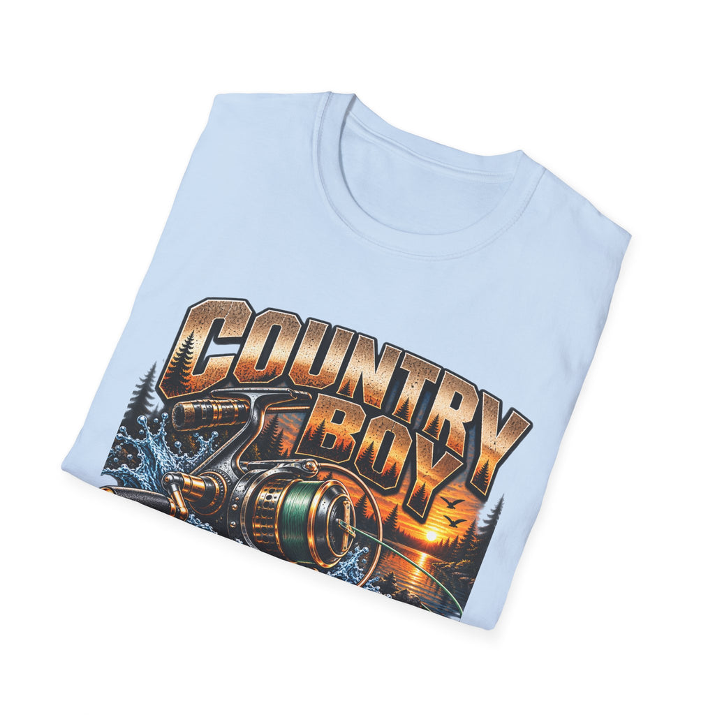 Country Boy Real Recognize Reel Fishing T-Shirt