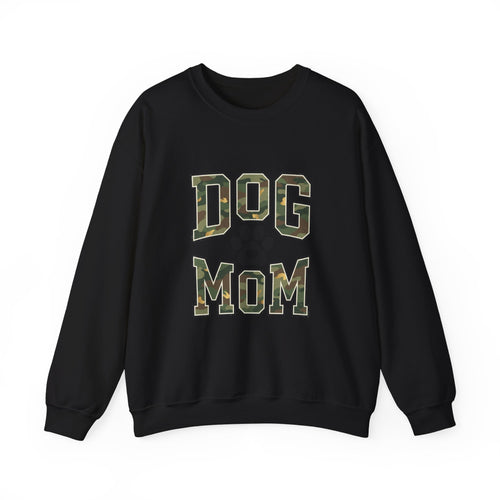 Dog Mom Camo Lettering Sweatshirt | Paw Print