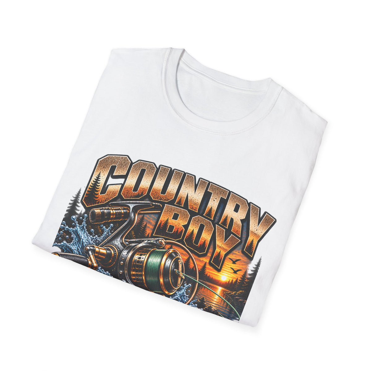 Country Boy Real Recognize Reel Fishing T-Shirt